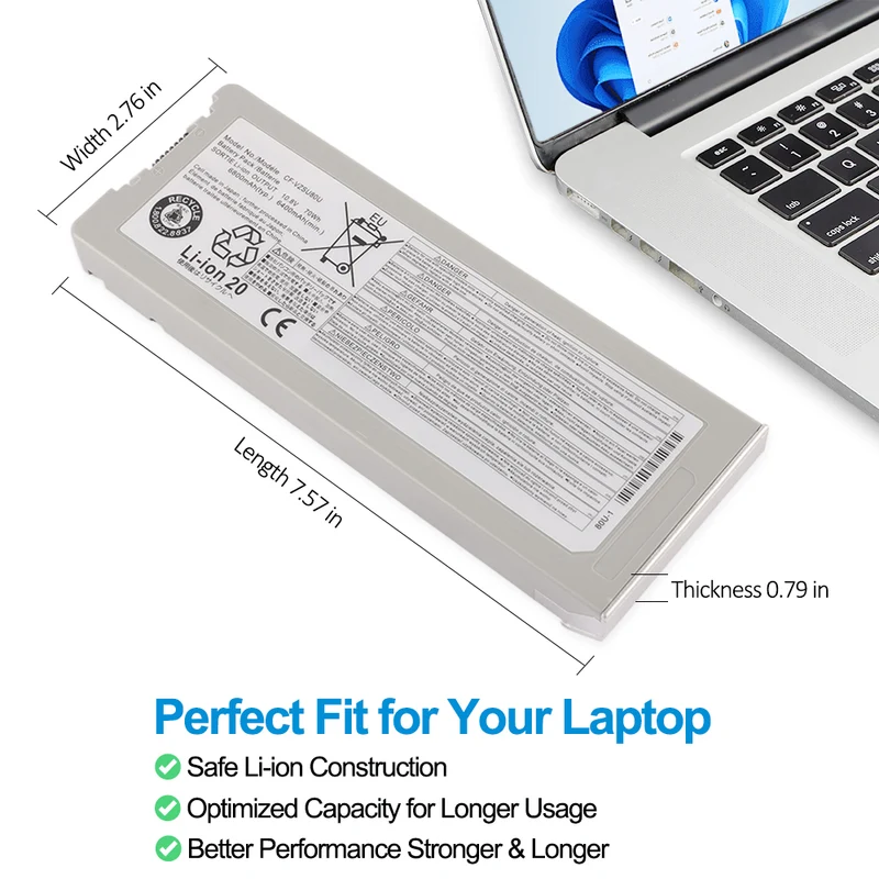 Panasonic Toughbook CF-C2 Replacement Battery CF-VZSU80U 70Wh / CF-VZSU83U 94Wh