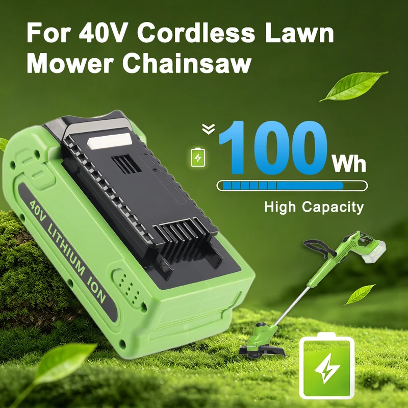 Greenworks 40V Battery for Leaf Blower Hedge Trimmer Pole Saw & All 40V Cordless Tools