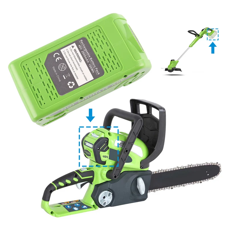 Greenworks 40V Battery for Leaf Blower Hedge Trimmer Pole Saw & All 40V Cordless Tools