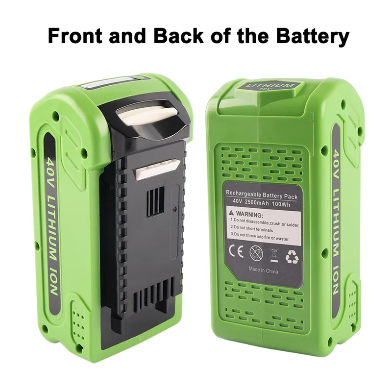 Greenworks 40V Battery for Leaf Blower Hedge Trimmer Pole Saw & All 40V Cordless Tools