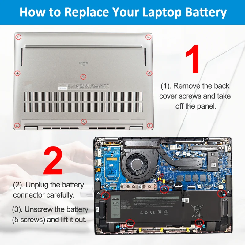 66DWX Battery Replacement For Dell Latitude 7340 7350 7440 7450 7640 7650 Series