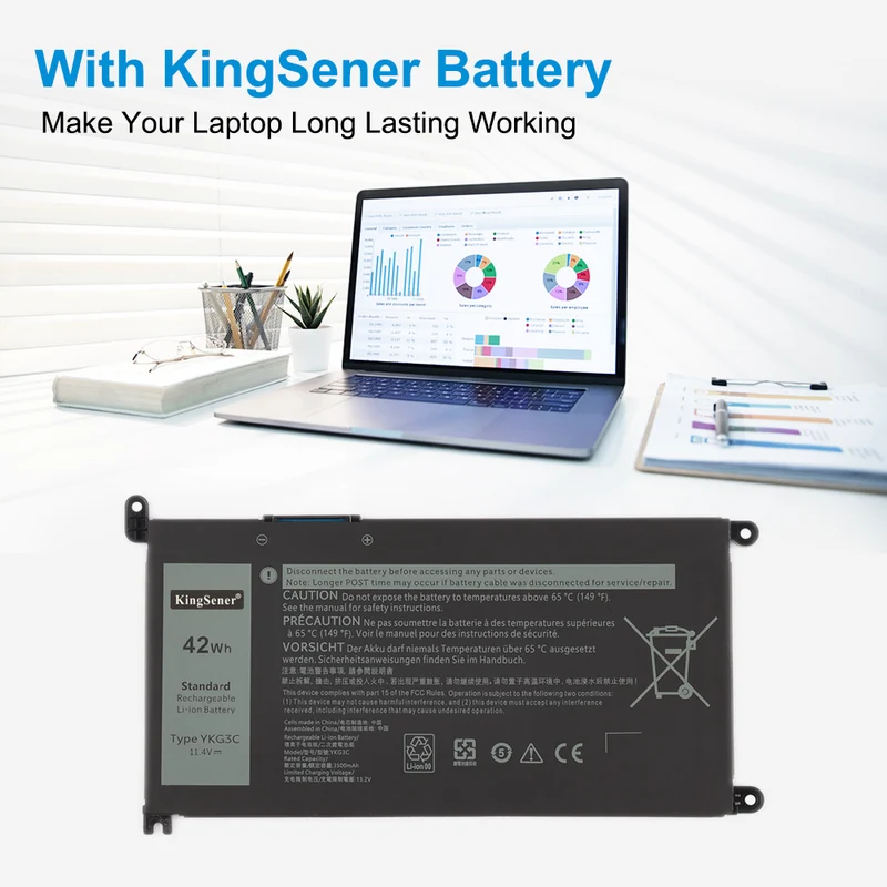 YKG3C Laptop battery For DELL Chromebook 3110 2-in-1/3110 0RF9H3 RF9H3