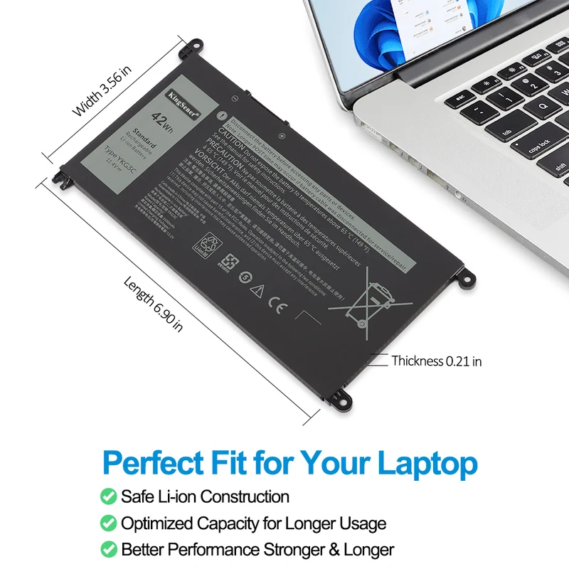 YKG3C Laptop battery For DELL Chromebook 3110 2-in-1/3110 0RF9H3 RF9H3
