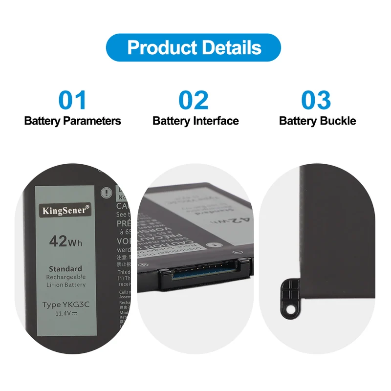YKG3C Laptop battery For DELL Chromebook 3110 2-in-1/3110 0RF9H3 RF9H3