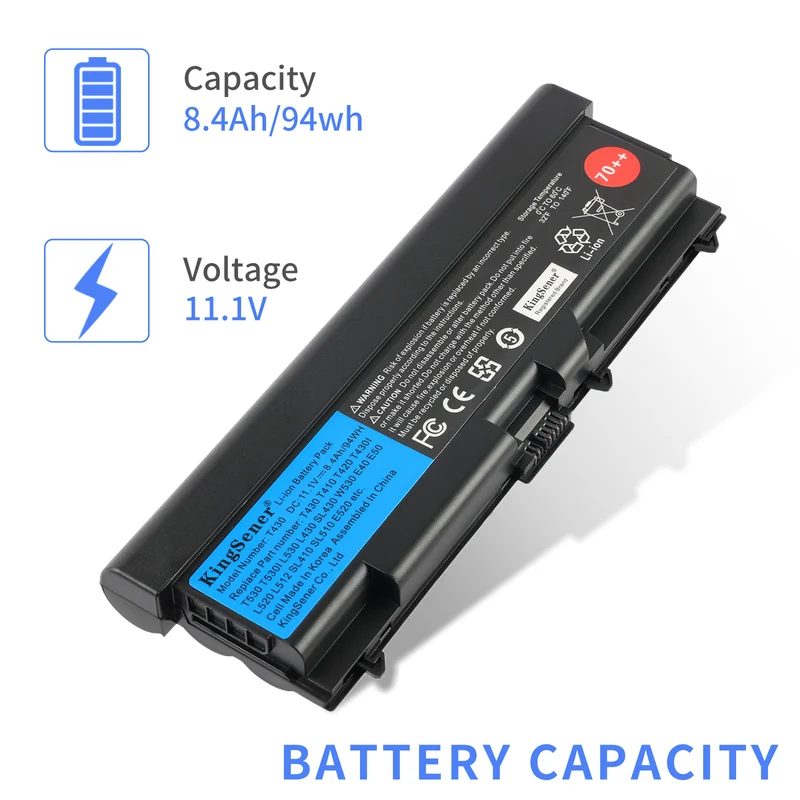 T430 94WH Laptop Battery for Lenovo ThinkPad T430I T530 T530I W530 SL430 SL530 L430 L530 45N1104 | US Stock