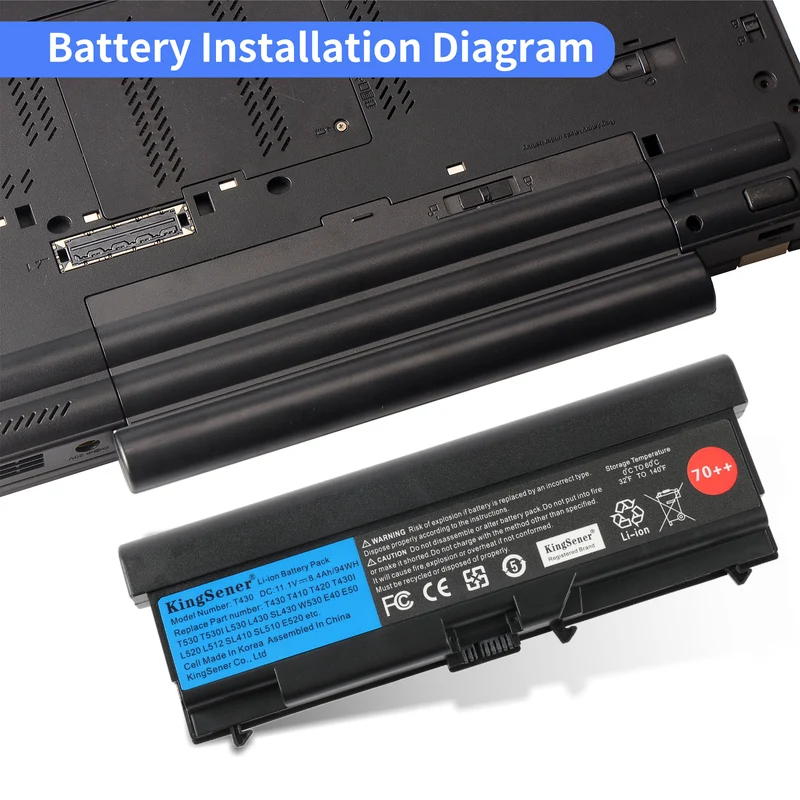 T430 94WH Laptop Battery for Lenovo ThinkPad T430I T530 T530I W530 SL430 SL530 L430 L530 45N1104 | US Stock