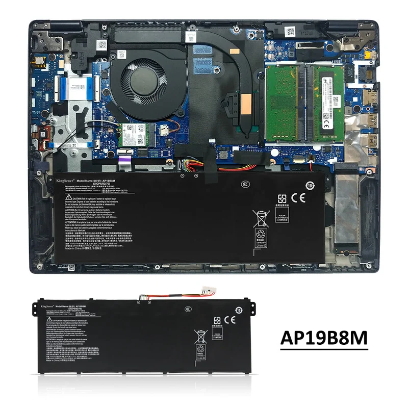 Acer Swift 3 SF314-59 TravelMate P4 TMP414-51 Battery AP19B8M 56Wh