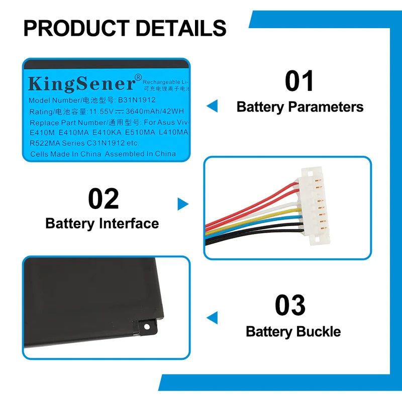 B31N1912 Battery For ASUS VivoBook 14 E410MA L410MA Series | US Stock