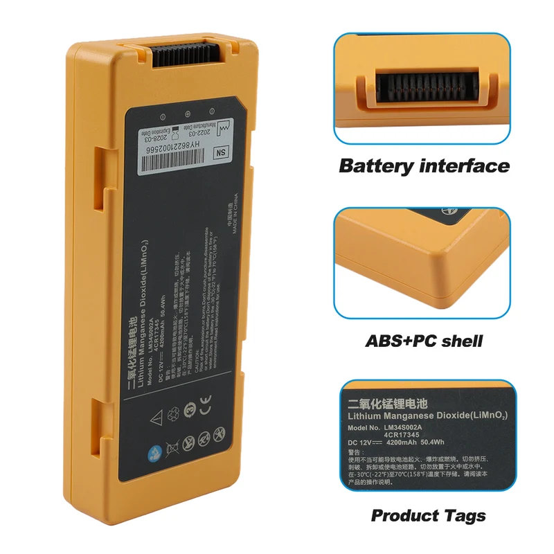 Mindray AED C2 Defibrillator Battery Replacement-Compatible LM34S002A