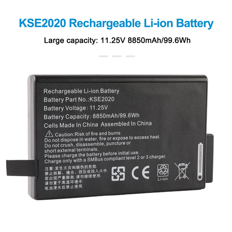 KSE2020 Smart Battery Pack for GE Datex-Ohmeda ME202 — 11.25V 99.6Wh