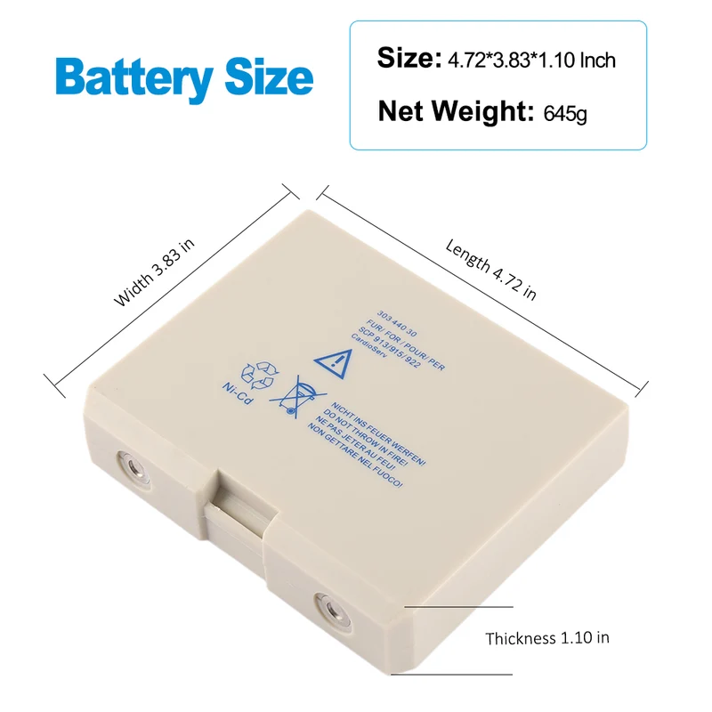 30344030 SCP913 SCP915 Battery For GE Hellige Cardioserv Defibrillator
