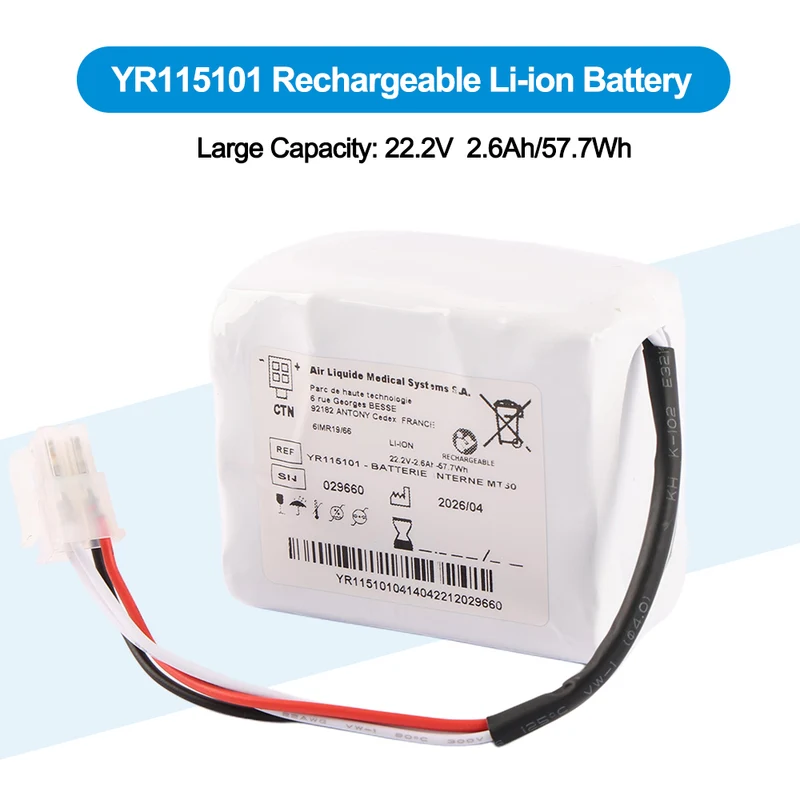 YR115101 Battery for Air Liquide Monnal T60 ICU Ventilator 22.2V 2.6Ah Li-ion