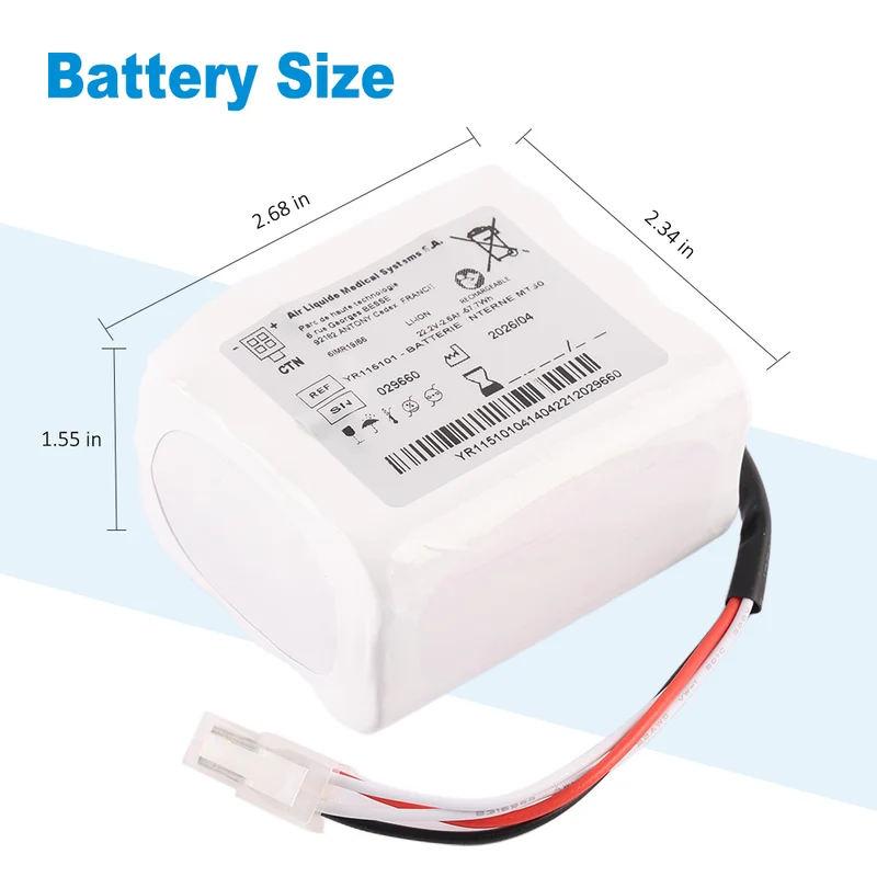 YR115101 Battery for Air Liquide Monnal T60 ICU Ventilator 22.2V 2.6Ah Li-ion