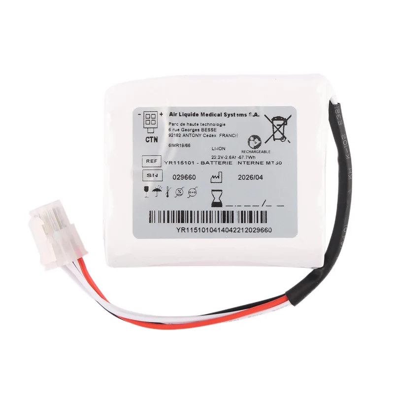 YR115101 YR115100 Replacement Battery For Air Liquide Monnal T60 Medical Ventilator
