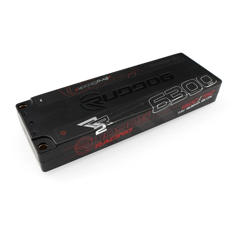 Ruddog Racing Accu Lipo RR2 2S 6300mah 7.6v HV 150C LCG RP-0858