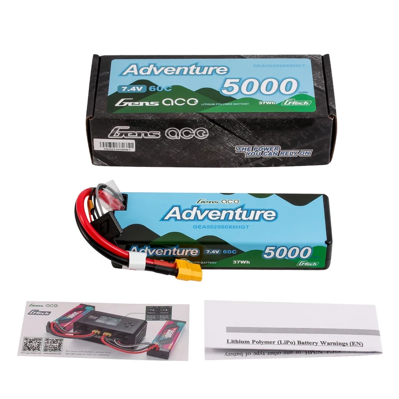 Gens Ace Accu lipo G-Tech Adventure 7.4v 5000mAh 60C XT60