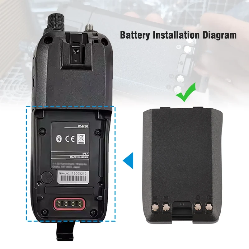 BP-287 Replacement Battery For Icom IC-R15 Two-Way Radios