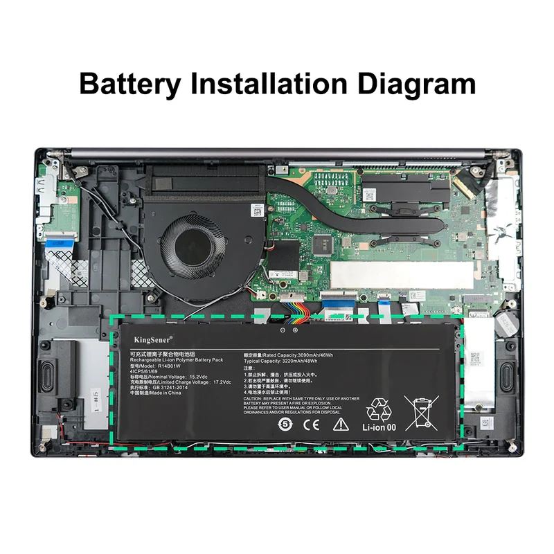 R14B01W Laptop Battery For Xiaomi RedmiBook 14 16 XMA1901-DA/DG/DJ XMA1901-AA