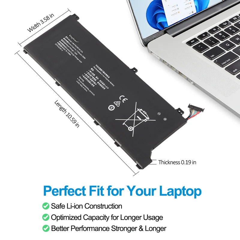 HB4792Z9ECW-22A Battery For Honor MagicBook 15 2021 BMH-WFQ9HN BMH-WDX9