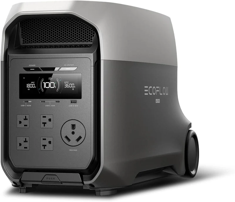 EcoFlow DELTA 3 Ultra Portable Power Station 3072Wh, 3600W AC Output, 4600W X-Boost, Surge 7200W, LFP Full-Tab Cells