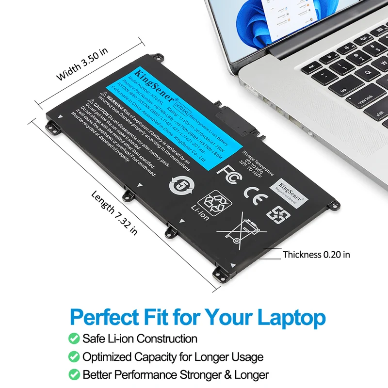 HT03XL Replacement Battery For HP Pavilion 14-CE 15-CS Series HSTNN-LB8L | EU Stock