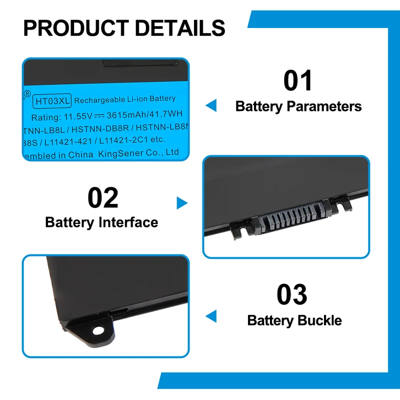 HT03XL Replacement Battery For HP Pavilion 14-CE 15-CS Series HSTNN-LB8L | EU Stock