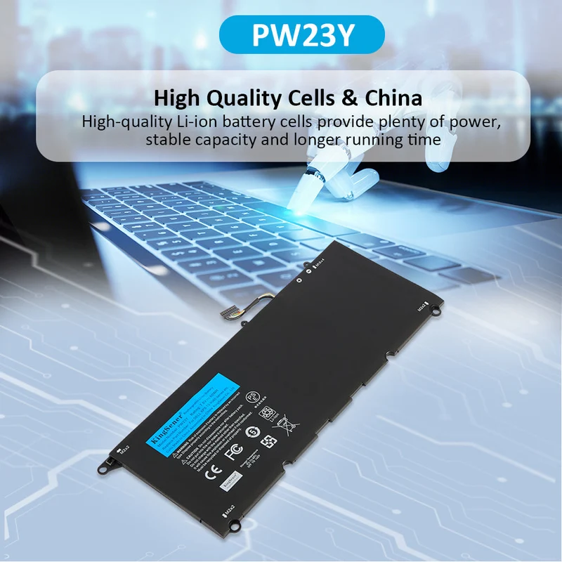 PW23Y Battery for Dell XPS 13 9360 — 7.6V 60Wh
