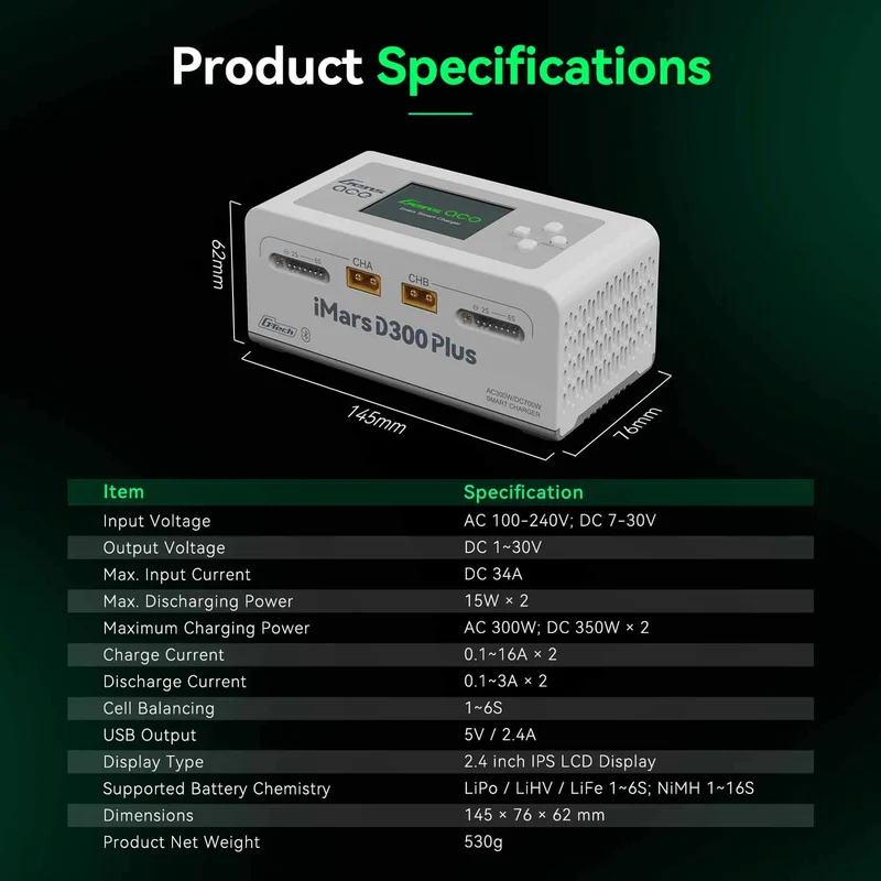 Gens Ace Chargeur iMars D300 PLUS G-Tech 300W GEA300WPLUS