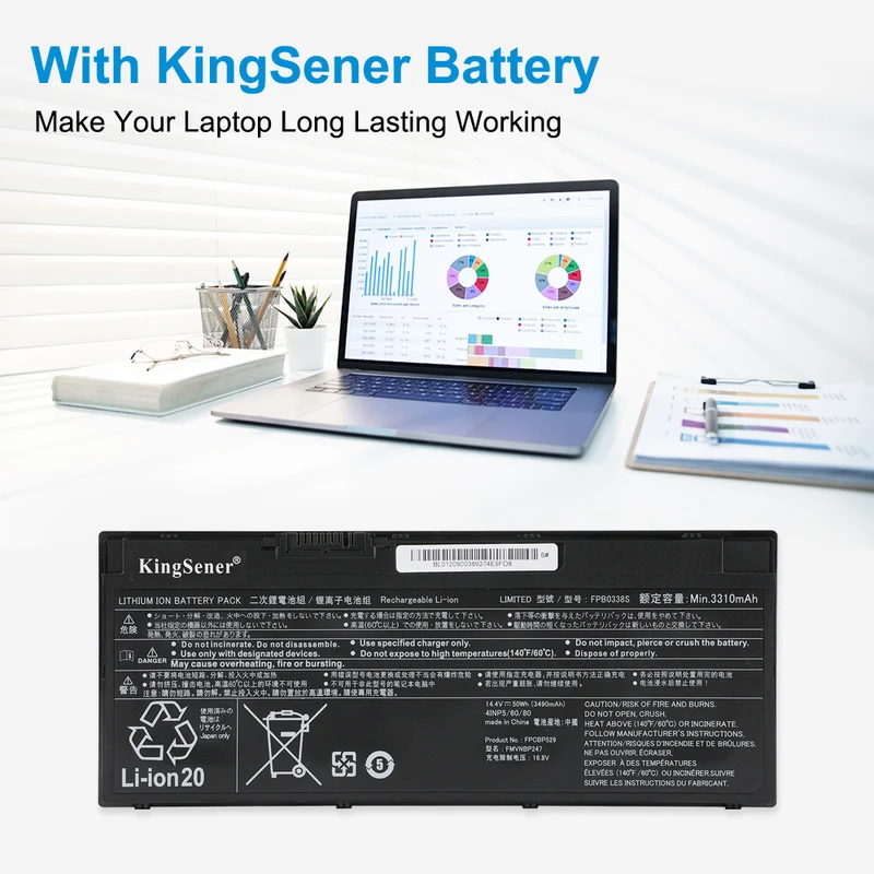 Fujitsu LifeBook E549 Laptop Battery Replacement-Compatible FPB0338S