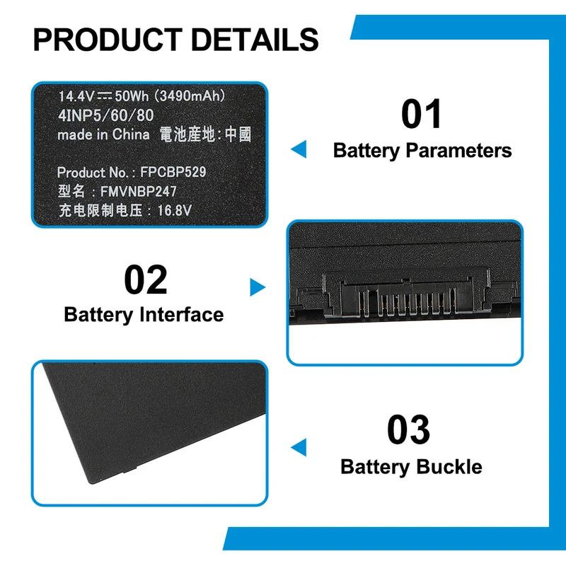 Fujitsu LifeBook E549 Laptop Battery Replacement-Compatible FPB0338S