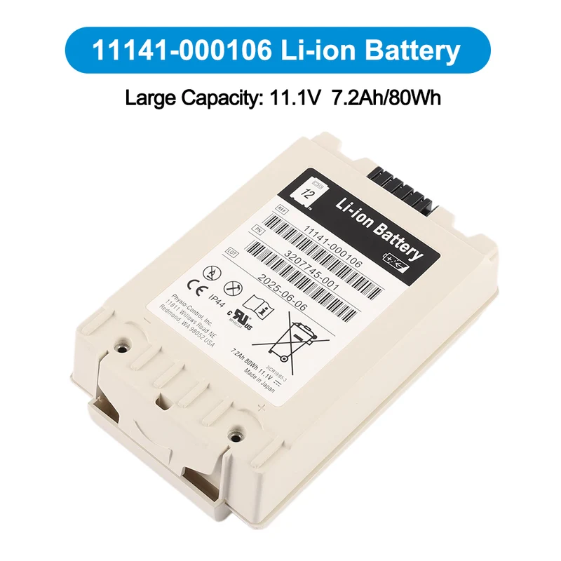 Physio Control LifePak 12 Defibrillator Battery 11141-000106 3207745-001