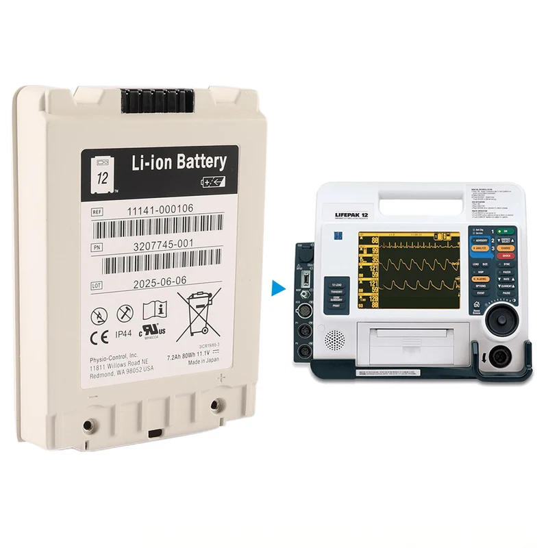 Physio Control LifePak 12 Defibrillator Battery 11141-000106 3207745-001
