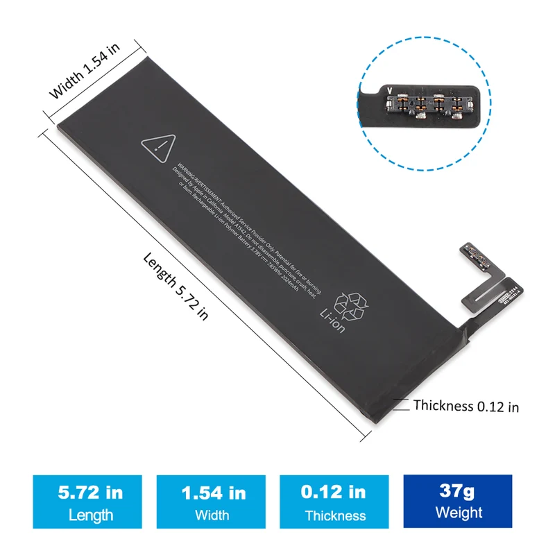 Apple Magic Trackpad 2 Battery Replacement A1542 020-8446 7.65Wh