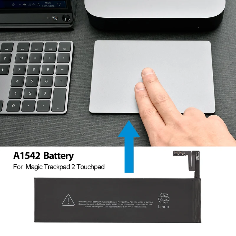 Apple Magic Trackpad 2 Battery Replacement A1542 020-8446 7.65Wh