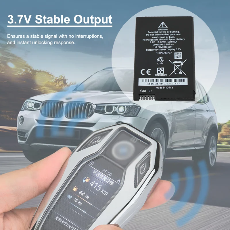 Battery for BMW Display Key | MKD35UP 5/7 Series X3 X5 X6 i8