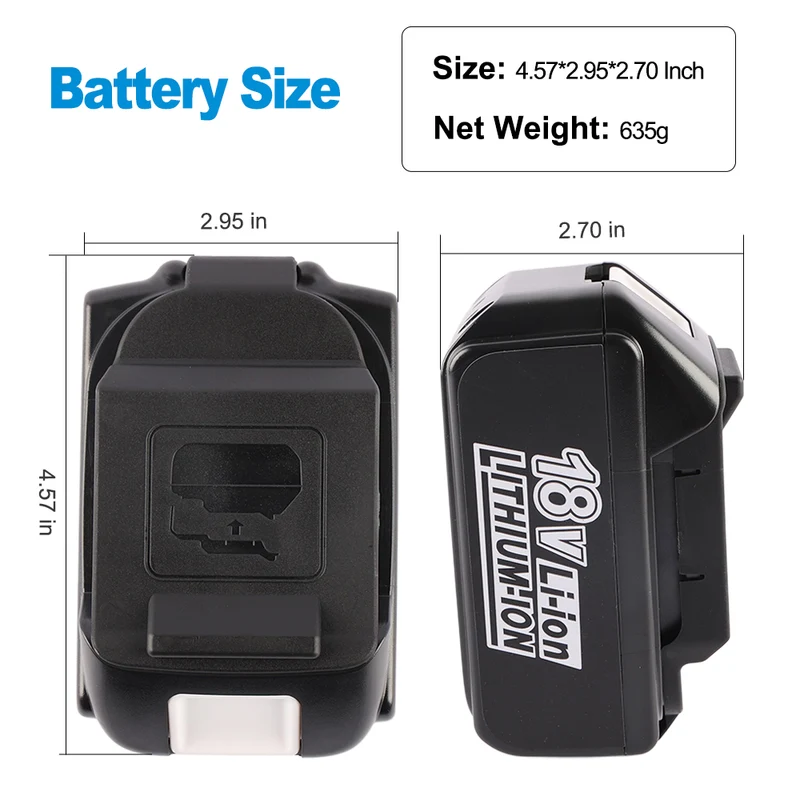 MT1850 Replacement Battery For Makit 18V 6000mAh Power Tool