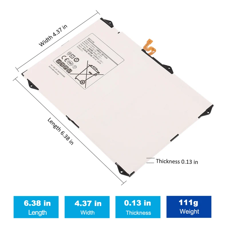 EB-BT825ABE Replacement Battery For Samsung Galaxy Tab S3 SM-T820 SM-T825 SM-T827V