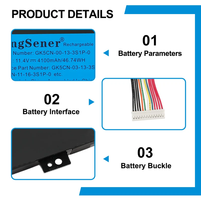 MACHENIKE T90 Plus-TB Laptop Battery Replacement-Compatible GK5CN-00-13-3S1P-0