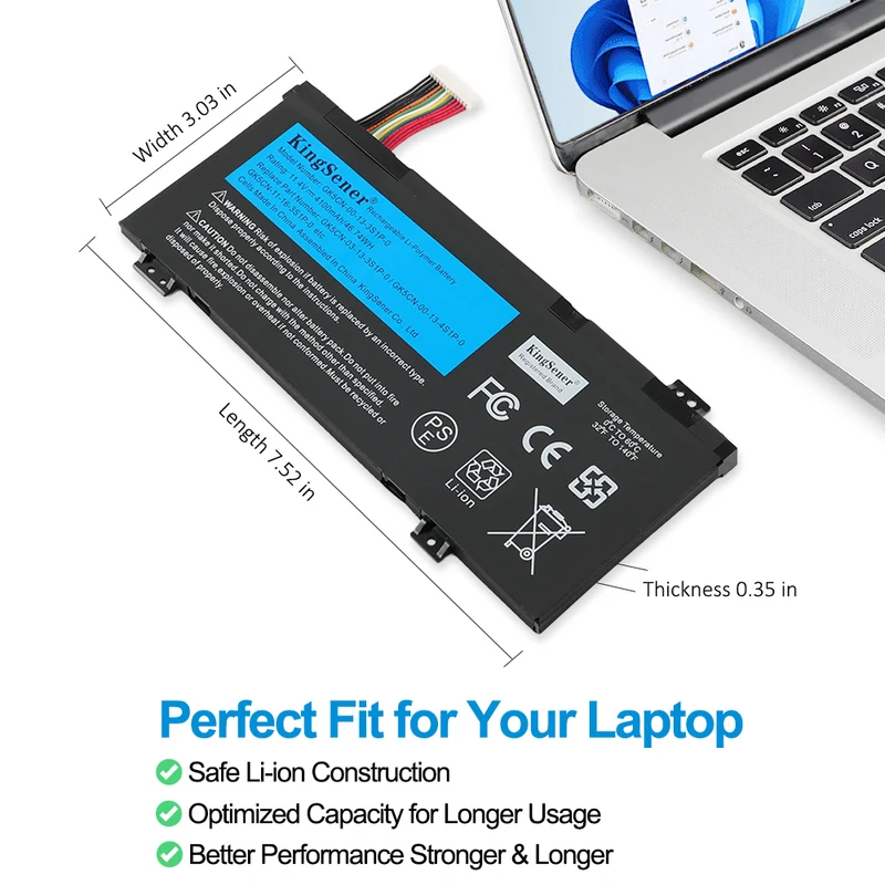 MACHENIKE T90 Plus-TB Laptop Battery Replacement-Compatible GK5CN-00-13-3S1P-0
