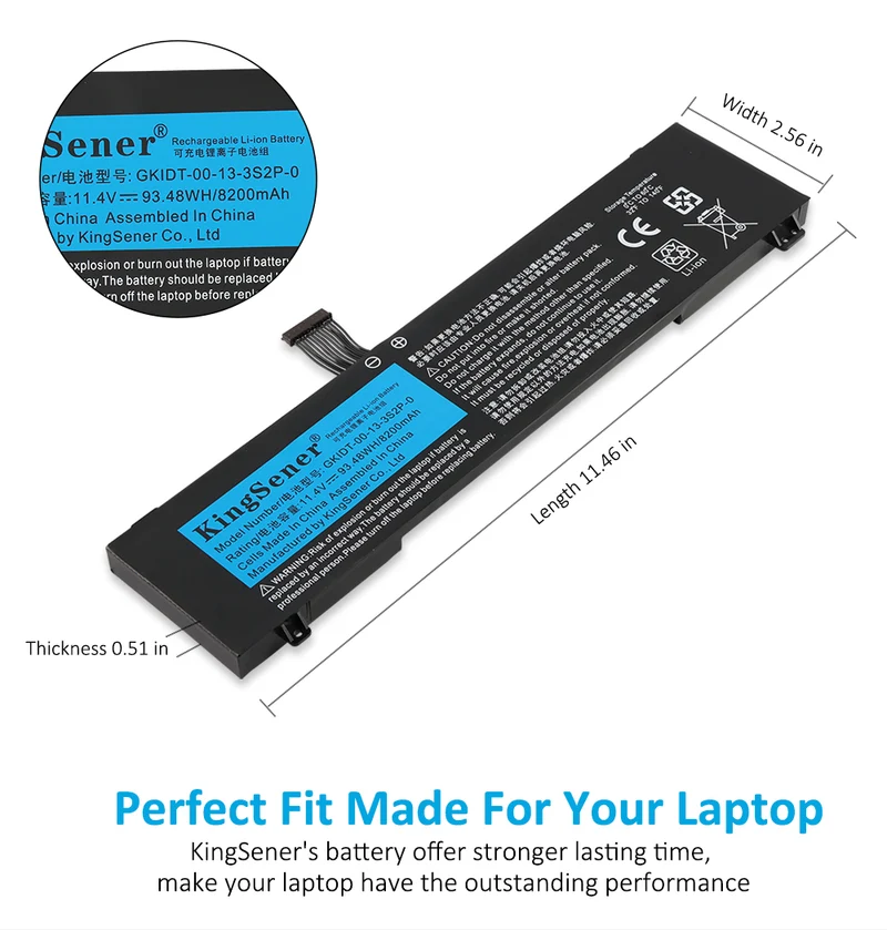 GKIDT-00-13-3S2P-0 Laptop Battery For XPG Xenia 15 For Schenker XMG Fusion 15 XFU15L19 Series GKIDT-03-17-3S2P-0 3ICP6/62/69-2