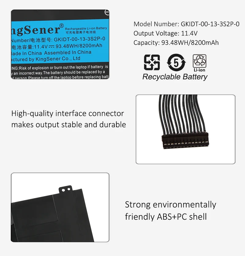 GKIDT-00-13-3S2P-0 Laptop Battery For XPG Xenia 15 For Schenker XMG Fusion 15 XFU15L19 Series GKIDT-03-17-3S2P-0 3ICP6/62/69-2