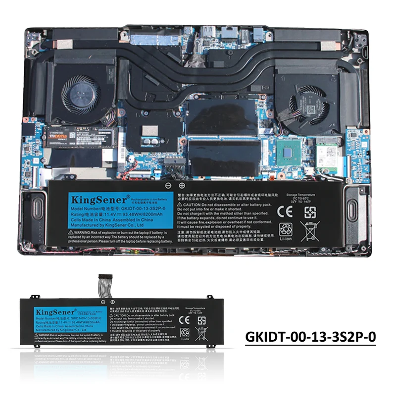 GKIDT-00-13-3S2P-0 Laptop Battery For XPG Xenia 15 For Schenker XMG Fusion 15 XFU15L19 Series GKIDT-03-17-3S2P-0 3ICP6/62/69-2