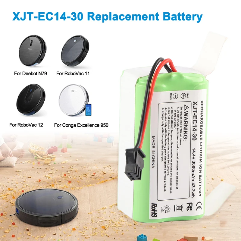 XJT-EC14-30 Robot Vacuum Battery For Ecovacs Deebot N79S N79W N79 500 600