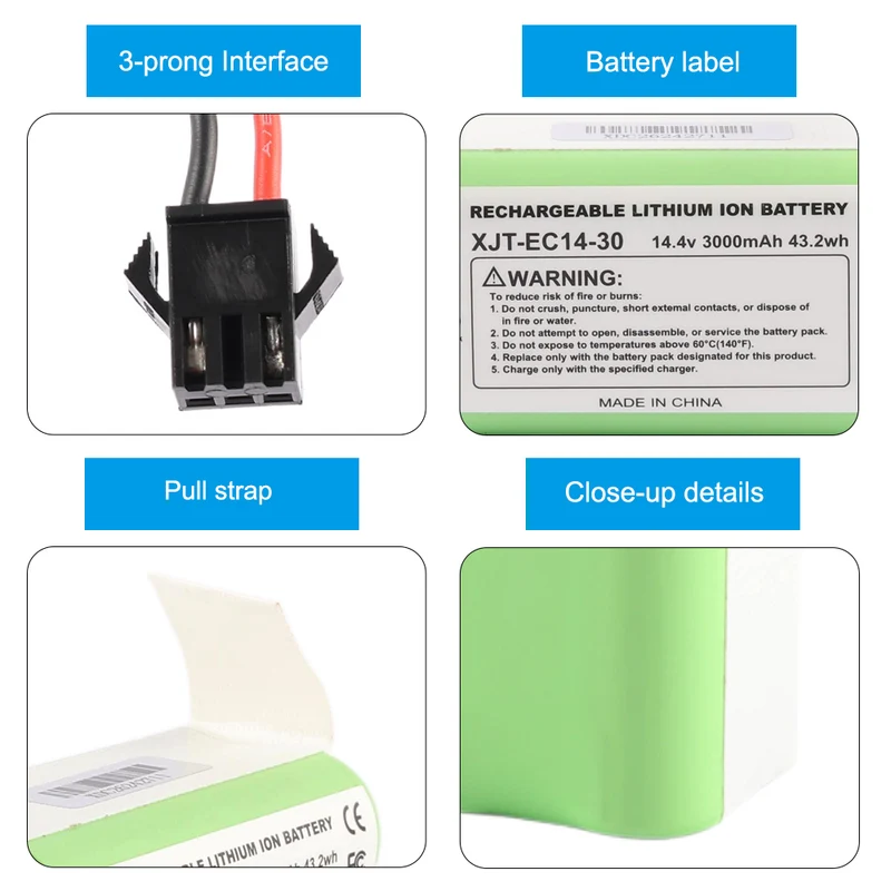 XJT-EC14-30 Robot Vacuum Battery For Ecovacs Deebot N79S N79W N79 500 600