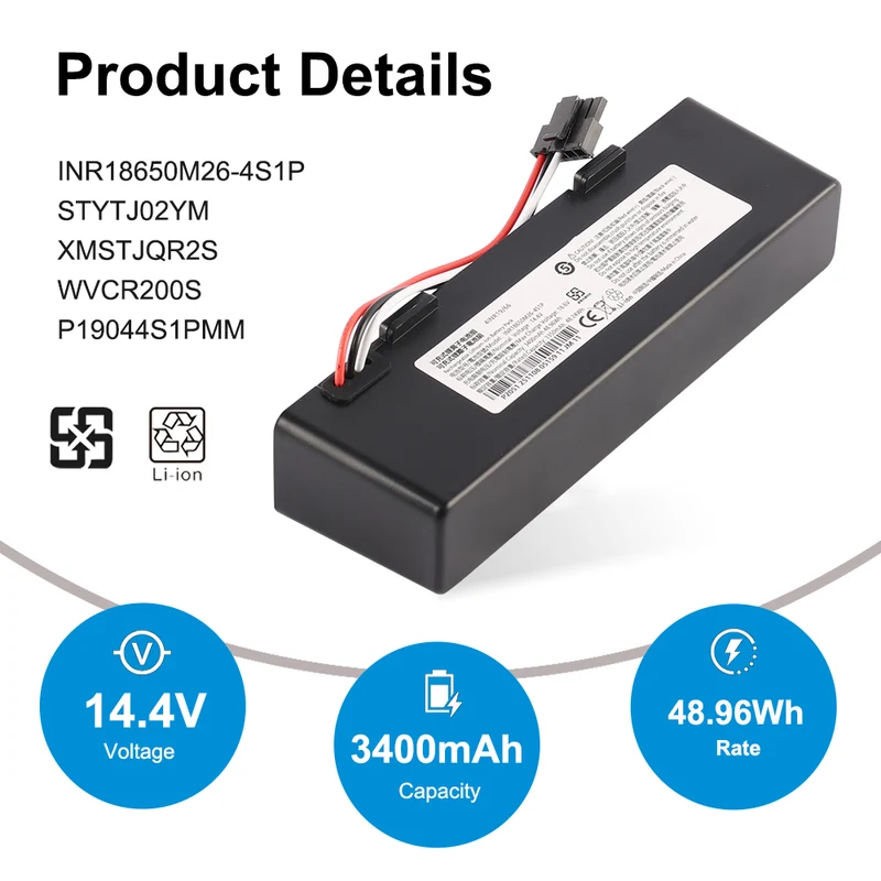 STYTJ02YM Vacuum Cleaner Battery For Mijia Sweeping Mopping Robot and For Haier JX37