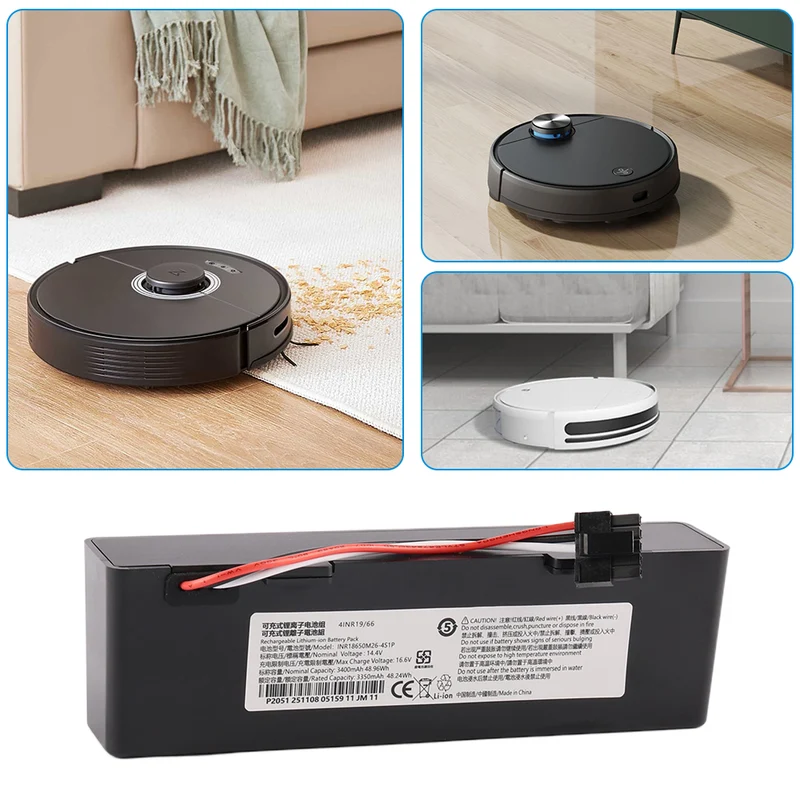 STYTJ02YM Vacuum Cleaner Battery For Mijia Sweeping Mopping Robot and For Haier JX37
