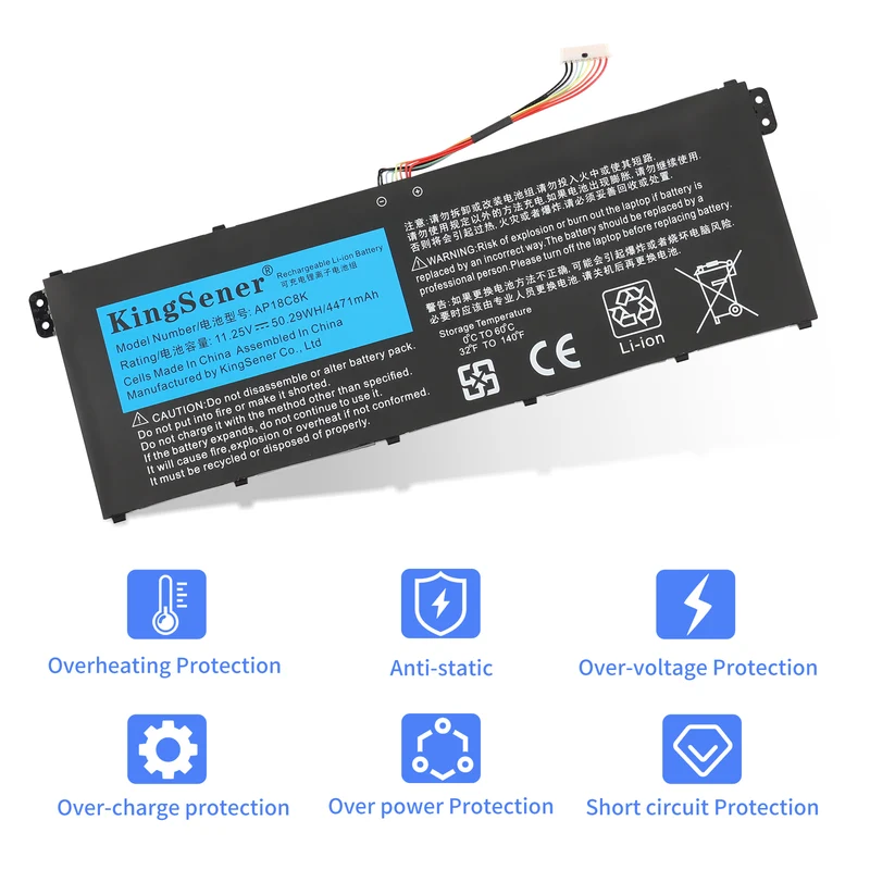 AP18C8K Laptop Battery Replacement for Acer Aspire 5 A514-54 A514-54G | US Stock