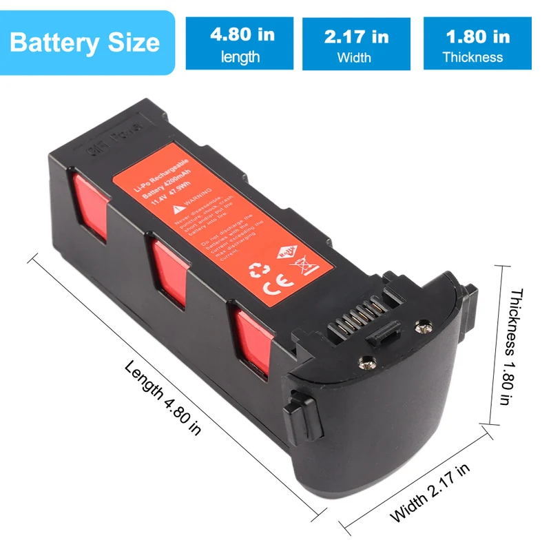 Max Power 11.4V 4200mAh Lipo Battery for Hubsan Zino H117S GPS RC Drone Flight Battery