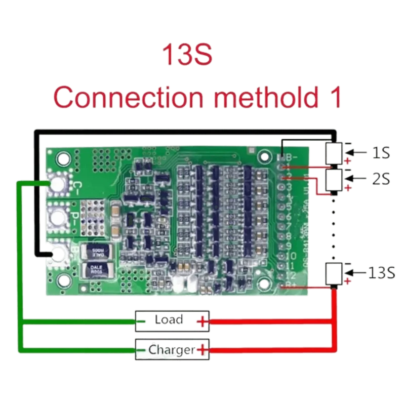 Carte de protection BMS LiFEPO4 6S à 13S 25A