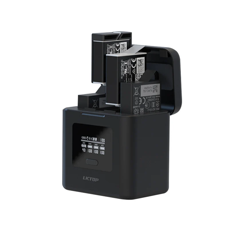 LKTOP ActionGo Smart Charging Hub for DJI Osmo Action 3/4 & GoPro Hero 5–12 – 18W Fast Charge & Power Bank – ACG247